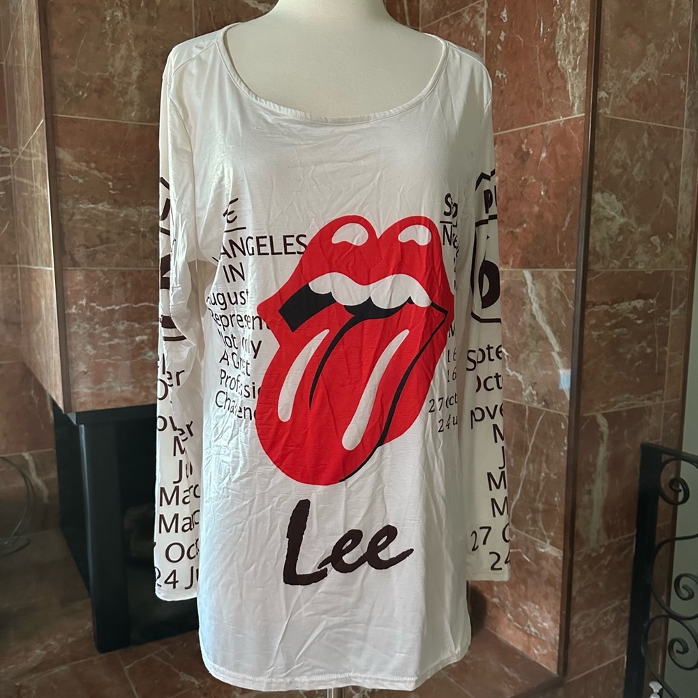 Lee Tongue Route 66 OC Order Plus Stretchy Shirt Top XL